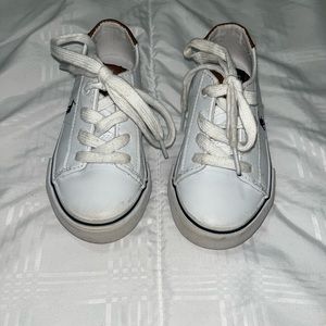 Toddler size 9 white Polo sneakers
